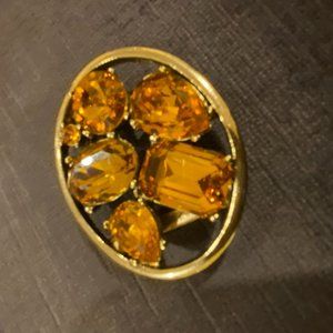 Oscar de la renta rhinestone belt buckle